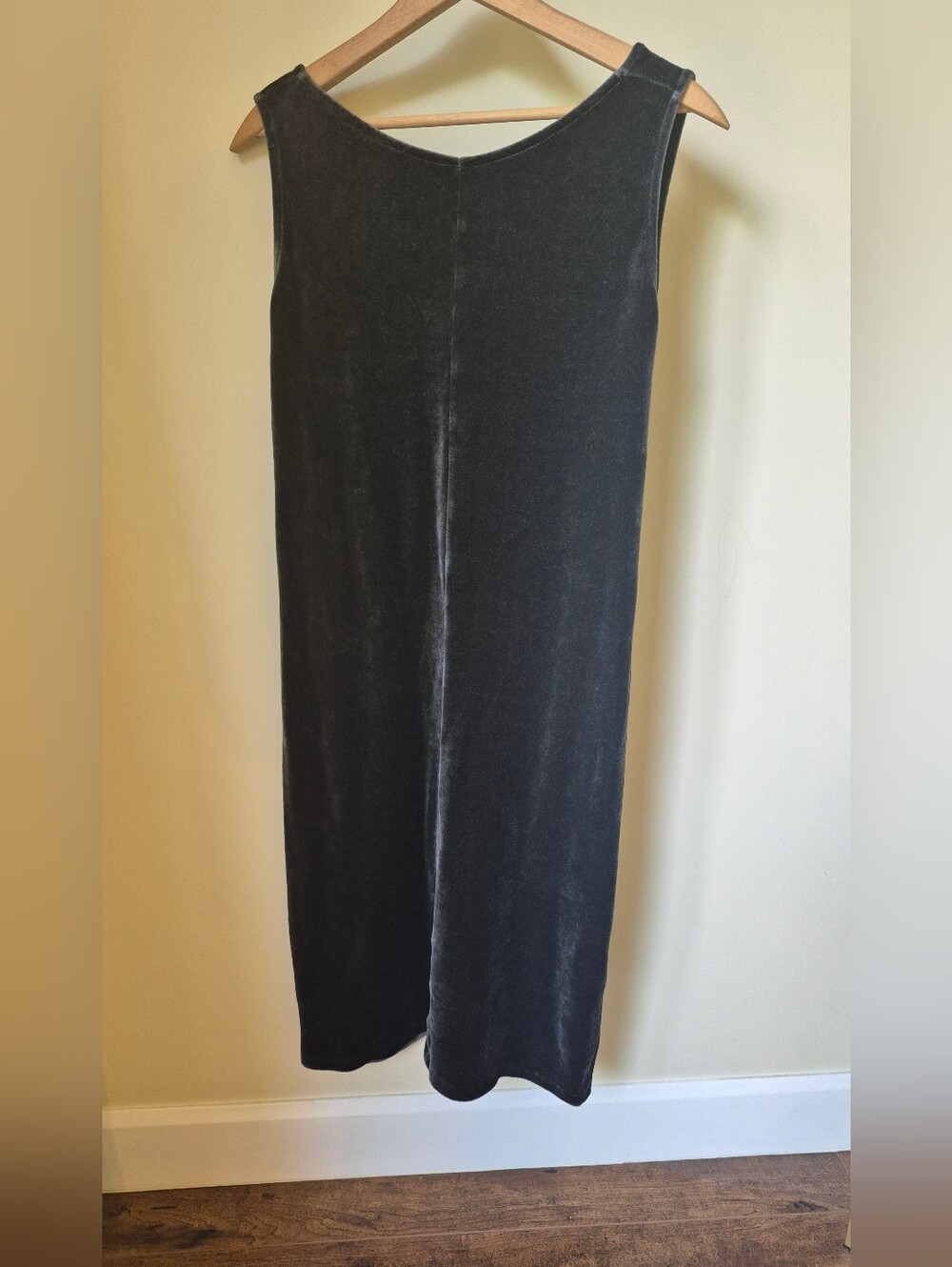Mama b. Charcoal Anthracite Velvet Tank Dress S / M Minimalist Chic Reversible